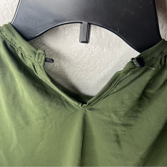 Current Mood nwot | spiked collar mesh blouse in forest. Long sleeves. Size med. - Picture 4 of 7